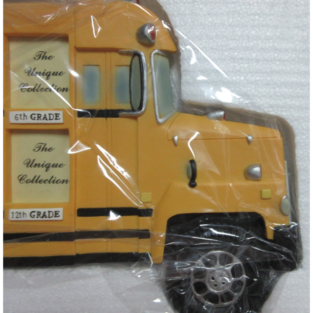VTG School Years Yellow Plastic Bus Picture Frame Photos 1st thru 12th grade New - Picture 5 of 9